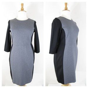 Talbots Plus Size Colorblock Sheath Dress 14